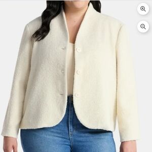 Women's Plus Size Cocoon Jacket Midweight    Various Sizes    Cream NWT